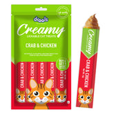 Drools Crab & Chicken Creamy Treat Pouch For Cats