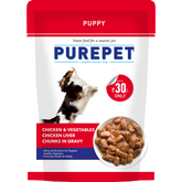 Purepet Chicken & Vegetable Chunks Puppy Wet Food For Dogs