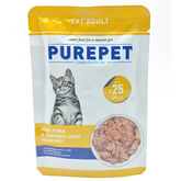 Purepet Real Tuna & Chicken Liver Adult Wet Food For Cats