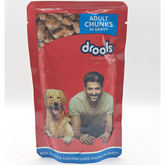Drools Real Chicken and Chicken Liver Chunks Adult Wet Food For Dogs