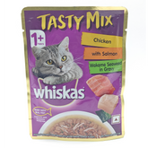 Whiskas TastyMix Chicken With Salmon Wakame Seaweed & Wet Food For Cats