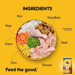 Pedigree Chicken And Vegetables Adult Dry Food For Dogs
