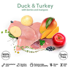 Dibaq Sense Duck & Turkey light and senior dry food for dogs