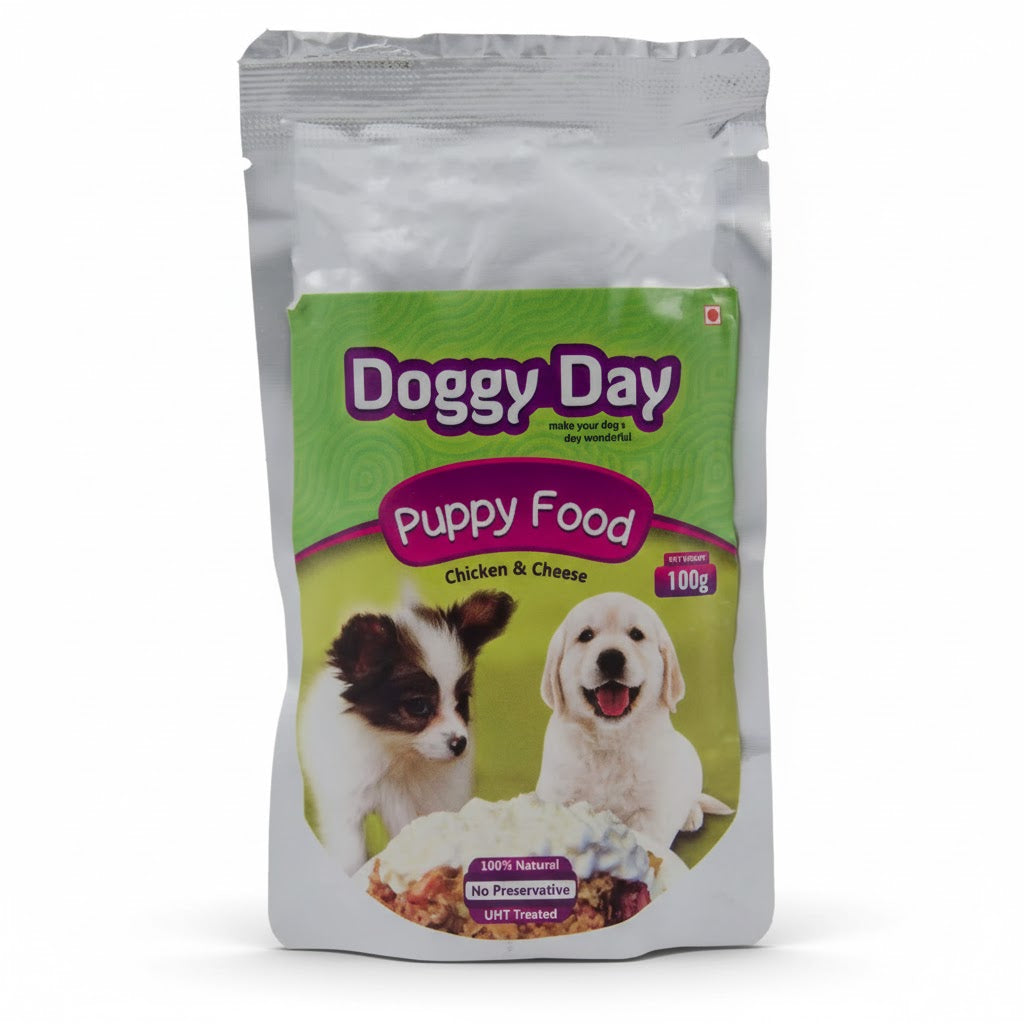 Doggy Day Chicken & Cheese- Puppy Wet Food For Dogs