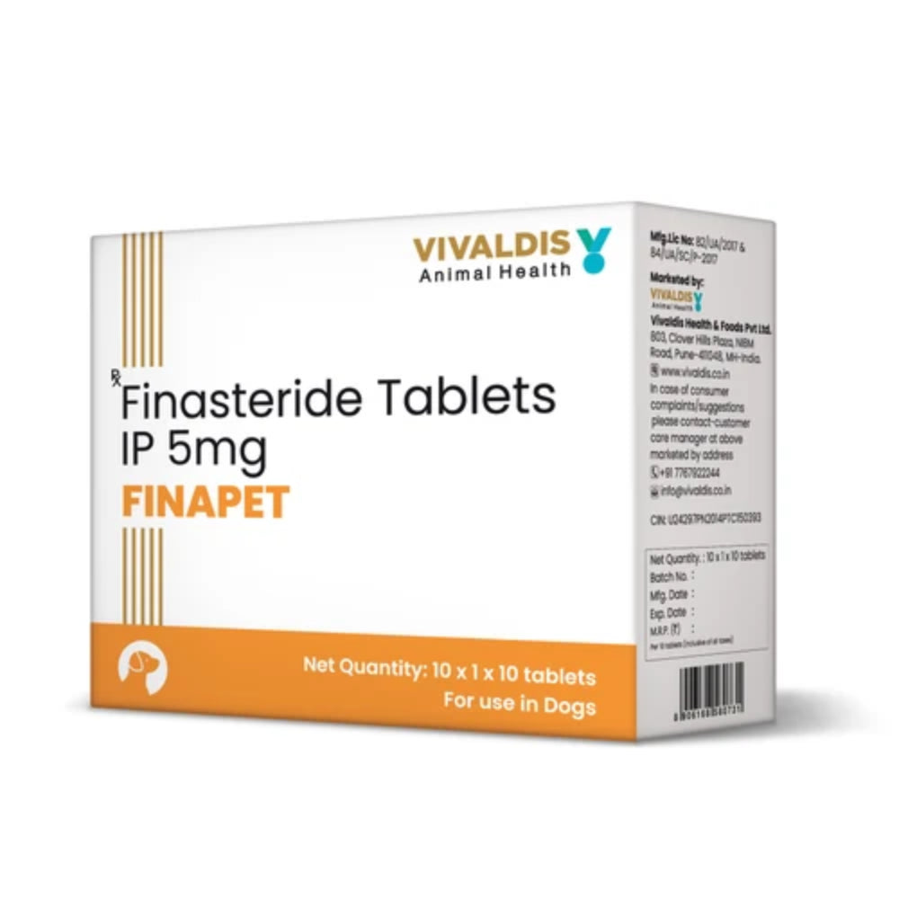Vivaldis Finapet 5mg Tablets (Finasteride) for Dogs (pack of 10 Tablets)