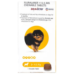 MSD Bravecto Tick and Flea Control Tablet For Dogs
