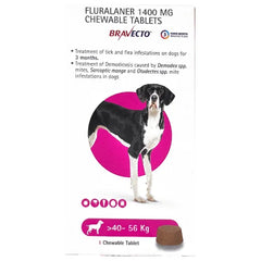 MSD Bravecto Tick and Flea Control Tablet For Dogs
