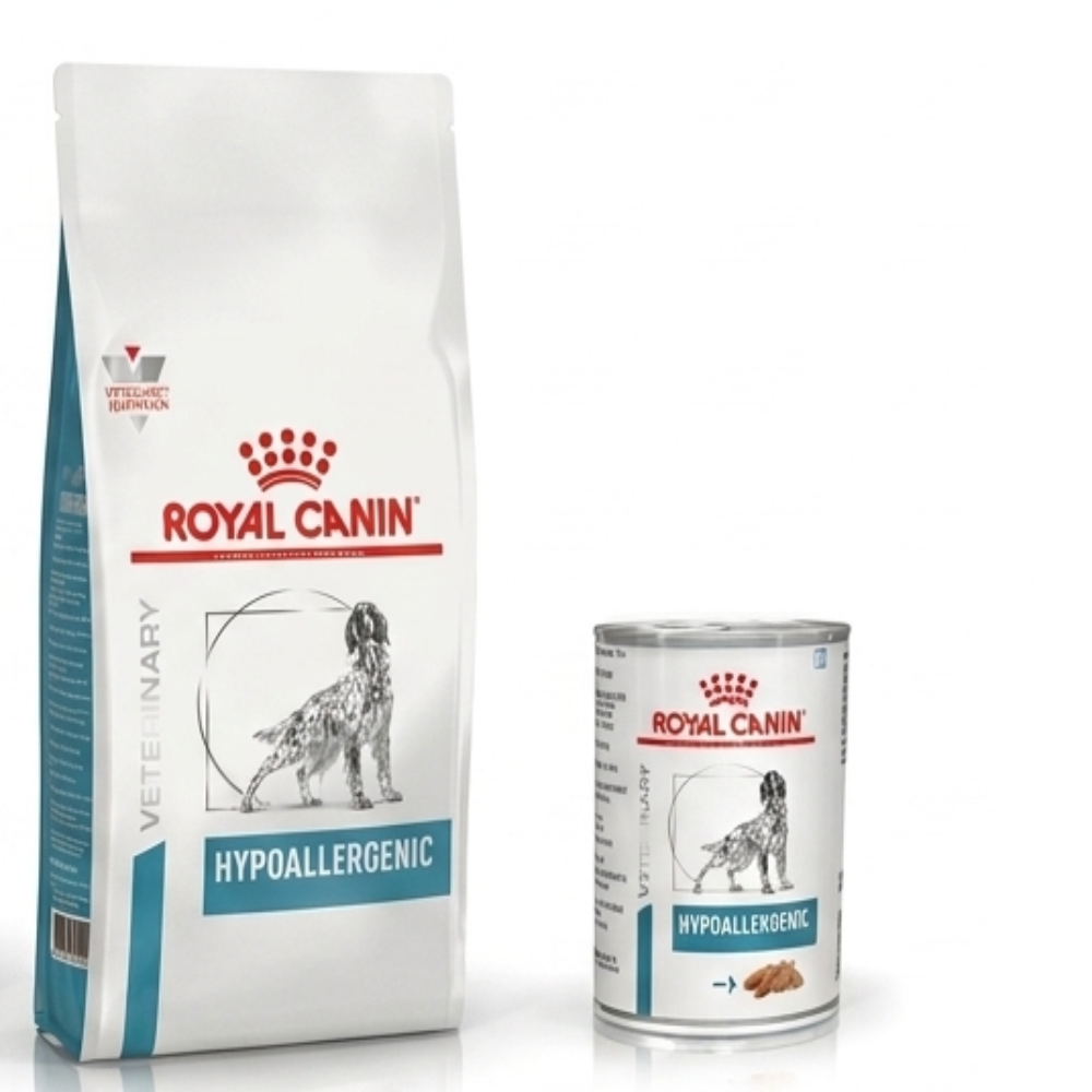 Royal Canin Hypoallergenic KIT BOX (DRY FOOD 2KG + CAN WET FOOD)