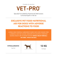 Vet-Pro Hypoallergenic Dry Food For Dogs