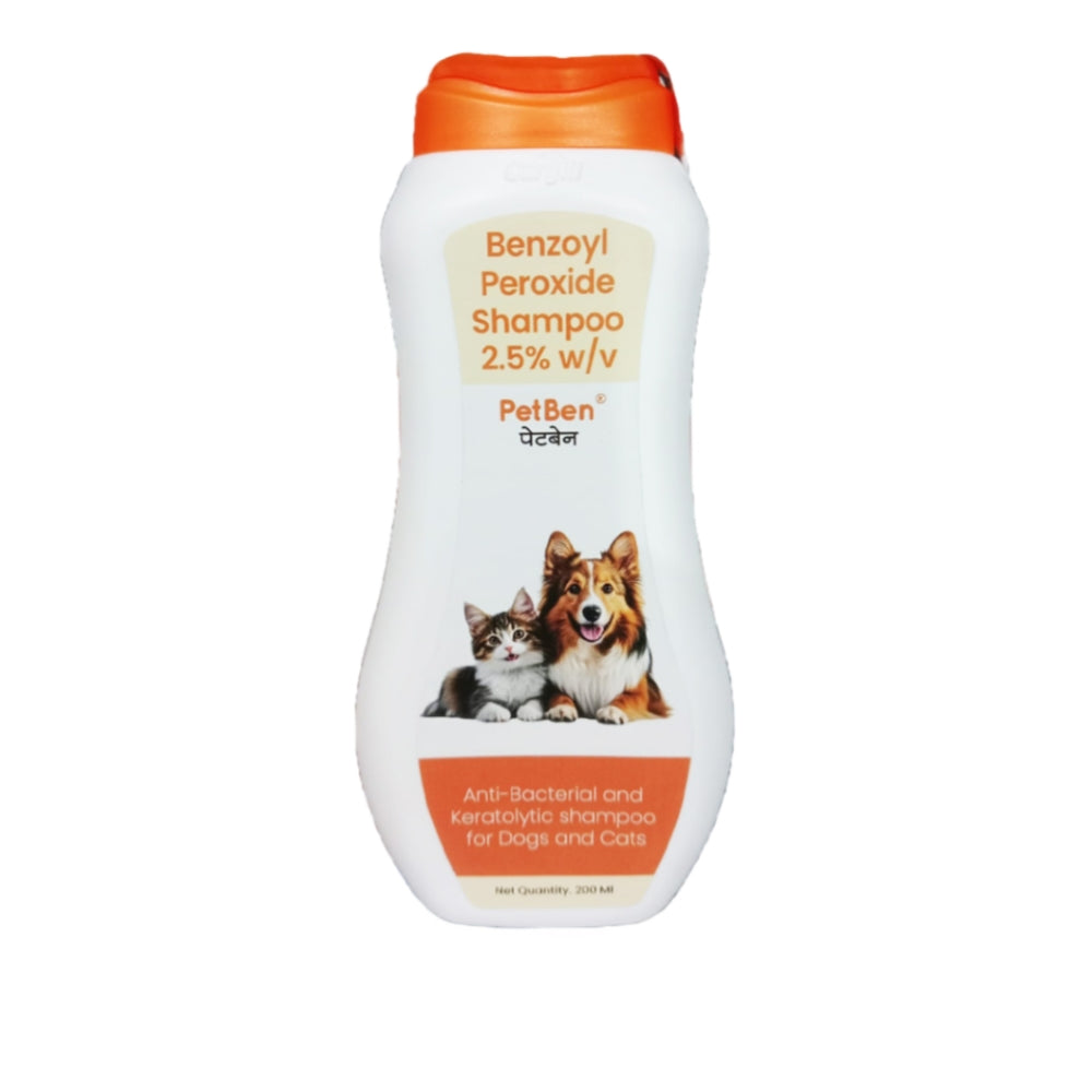 Petcare Petben (Benzoyl peroxide) Shampoo for Dogs & Cats (200ml)