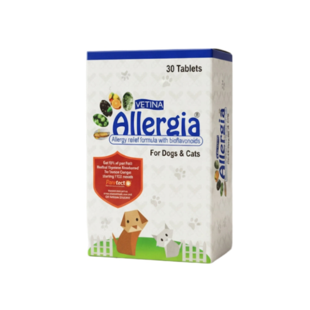 Vetina Allergia Tablets for Dogs and Cats – Pack of 30