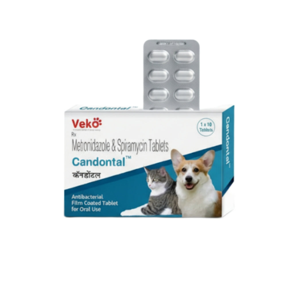 Veko Candontal Tablet for Dogs and Cats (Metronidazole & Spiramycin)