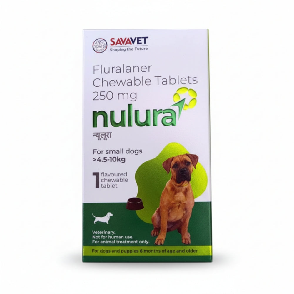 Savavet Nulura (Fluralaner) Tick & Flea Tablet for Small Dogs (4.5 to 10 kg)