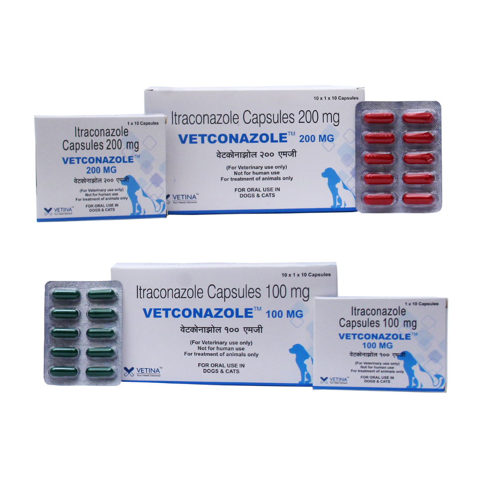 Vetconazole Capsules – 100mg / 200mg for Dogs & Cats