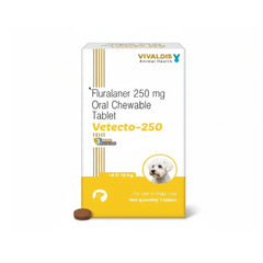 Vivaldis Vetecto 250 (Fluralaner) Chewable Tablet for Dogs – 1 Tablet
