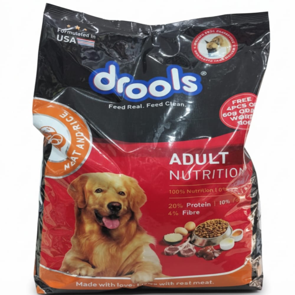Drools Meat and Rice Adult Dry Dog Food 3kg