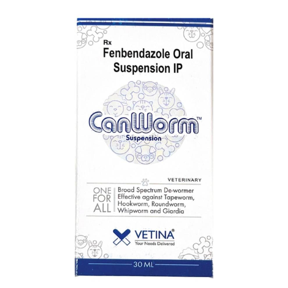 Vetina Canworm  Deworming Suspension For Dogs