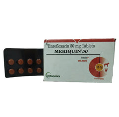 Vetoquinol Meriquin 50mg Tablets for Dogs and Cats