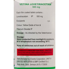 Vetina Levetiracetam-500 mg Tablet For Dogs & Cats